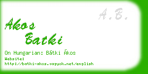 akos batki business card