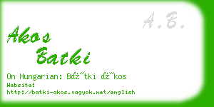 akos batki business card